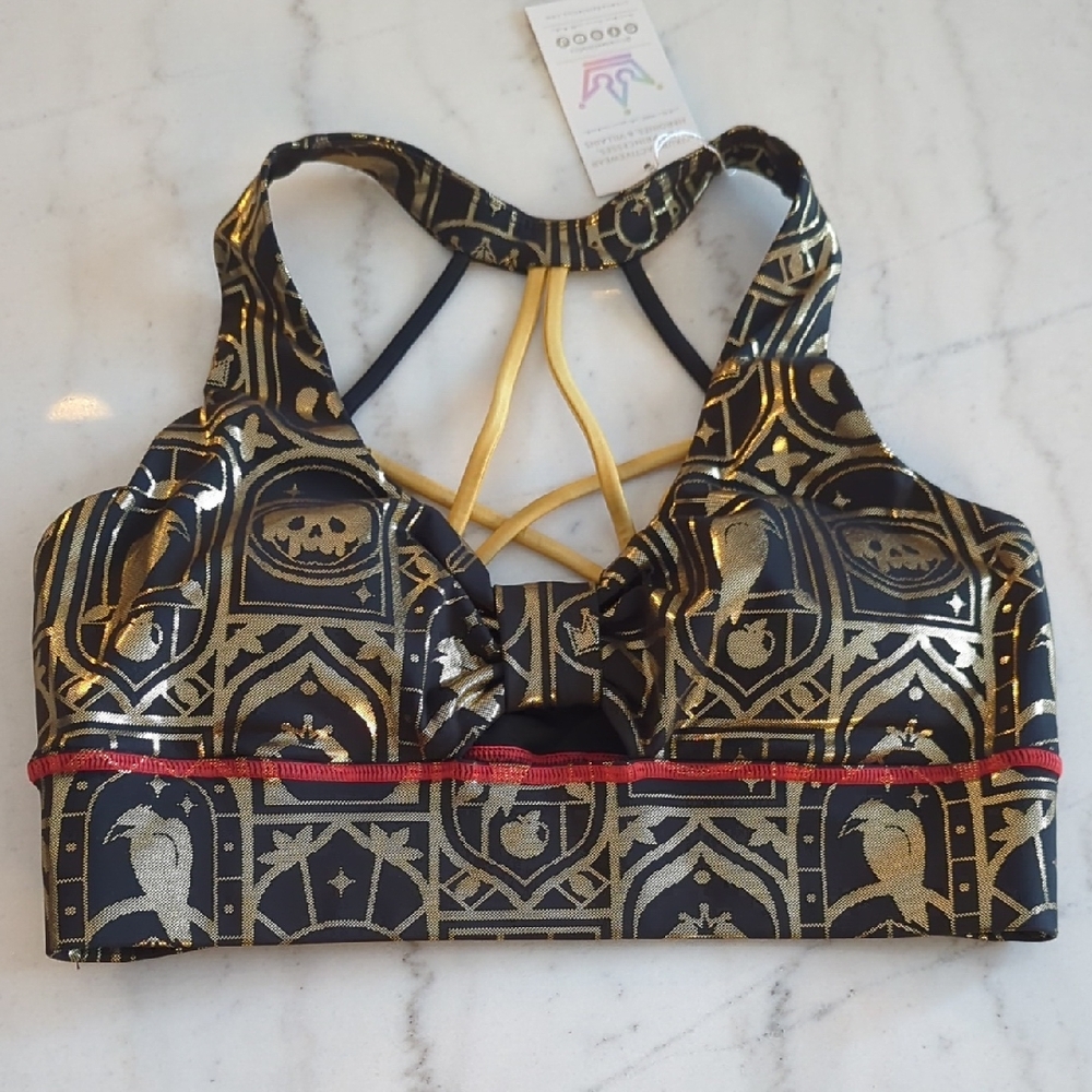 NWT Crowned Athletics Poisoned Heart Sports Bra - L